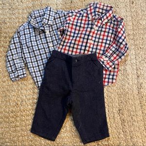 BUNDLE Janie and Jack Boys Button Downs and Pants